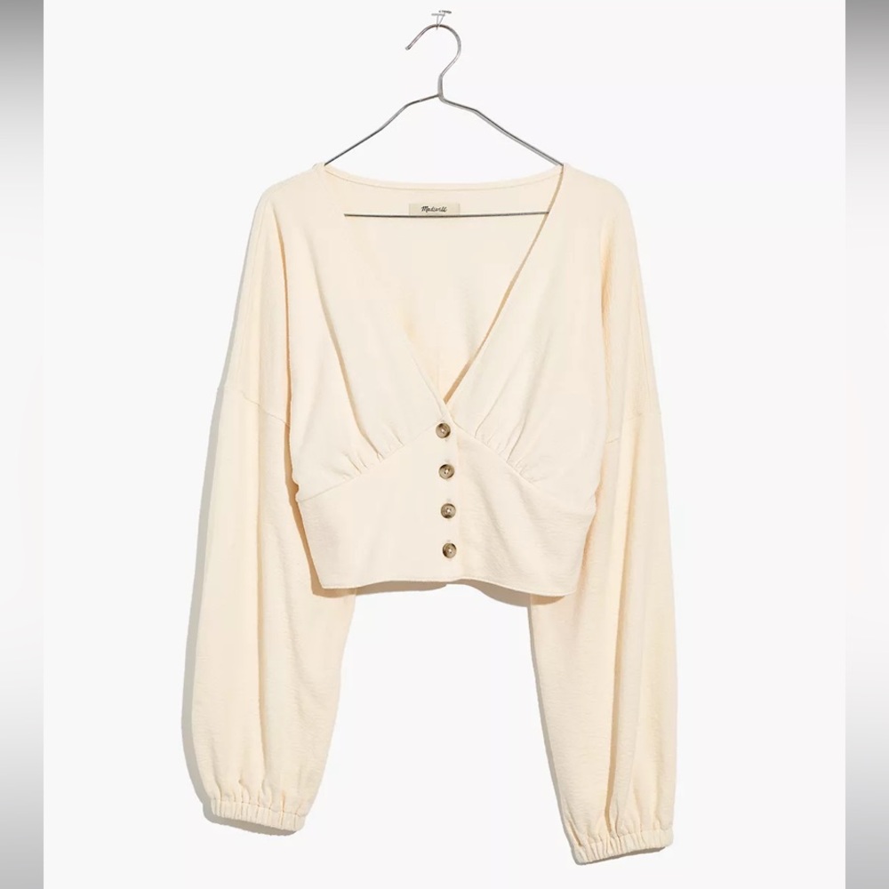 NWT Madewell V-Neck Bottom Crop Blouse